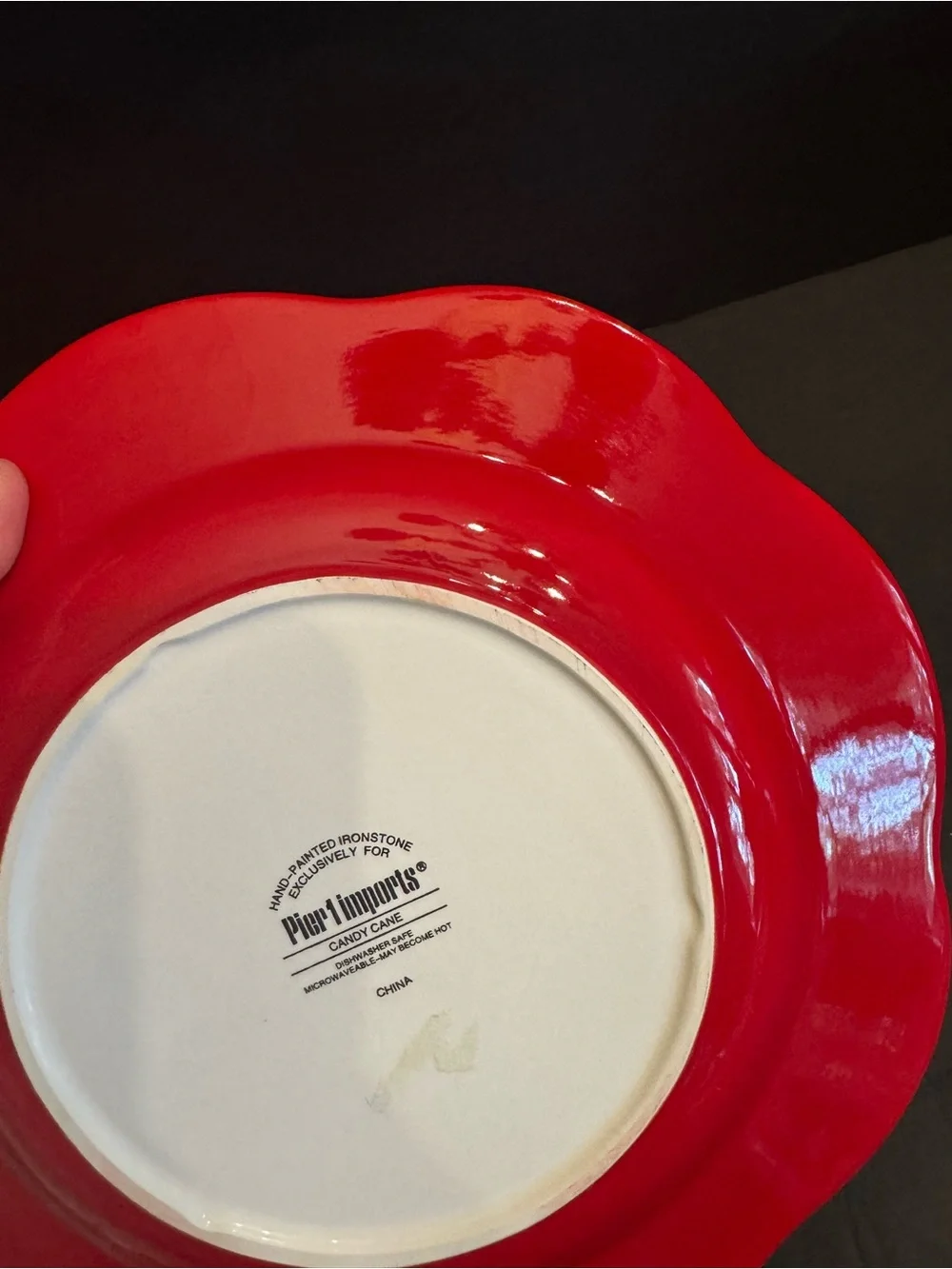 1 Pier 1 Candy Cane Dinner Plate 11